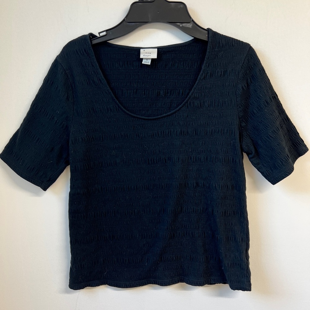 A New Day Blue Fitted Crop T-Shirt